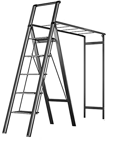 Wäscheständer/Wäschetrockner Faltbarer Wäscheständer, multifunktionale Leiter-Kombi-Kleidertrockenstation, stabiler platzsparender Aluminium-Wäschetrockner for drinnen und draußen Clothes Drying Rack