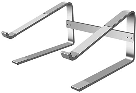 KAYLRE Laptop Stand Laptop Stand 10-18 inch Aluminum Alloy Bracket Notebook Stand Book Holder Support Laptop For Netbook Adjustable Laptop Stand (Size : Silver)