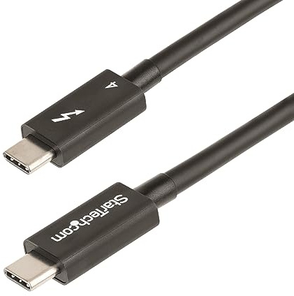 StarTech.com 50 cm Thunderbolt 4-kabel - 40 Gbps - 100 W Power Delivery - 4K/8K video - Intel-certifierad Thunderbolt-kabel - kompatibel med USB 4/TB3/USB 3.2/USB-C/DisplayPort (TBLT4MM50CM)