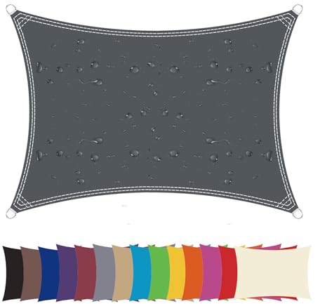 Sonnensegel Sonnenschutz Sonnendach Balkon Wetterschutz wasserabweisend Winddicht PES 420D 96% UV-Schutz für Garten Outdoor Viereck Rechteck Quadrat