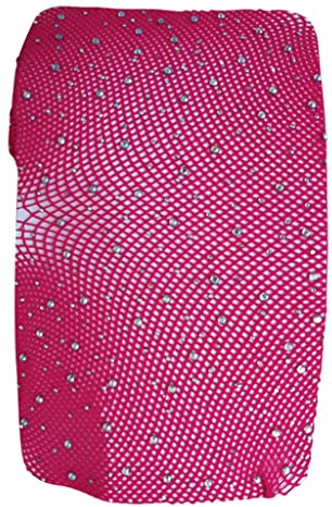 rockible Medias de Rejilla Elegantes para Mujer, Rosa roja