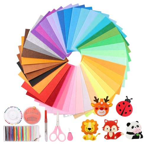 40 Farben 10CM * 10CM Bunte Filz, nicht gewebt Filzstücke, Nähen Filz, Polyester Stoff Filzstücke für DIY Handwerken Nähen Handmade Dekoration
