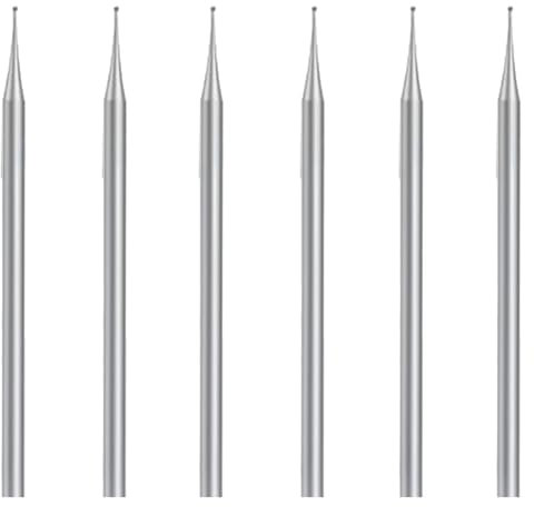 Bdghay Set di 6 Frese un Sfera, Punte Per Intaglio di Gioielli con Frese un Sfera con Gambo da 3/32 Pollici (1,2 Mm)