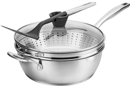 Cuisinart Preferred Pan 4-Pc Set - Stainless Steel (4.5 Qt. Multi-Purpose Pan w/Cover, Steamer, Slotted Turner)