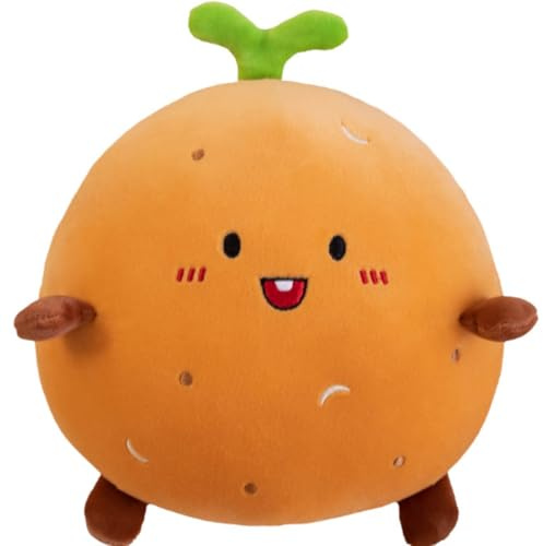 OUKEYI 23cm Potato Plush Toy, Stuffed Potato Decompression plush toy pillow, small potato/taro doll/cactus doll toy Food Shaped pillow Room Decor Birthday Gift for Boys Girls (potato)