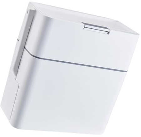 HOMOCONO Garbage Container Bin with Integrated Toilet Brush Automatic Packing Waste Bin for Bathroom Kitchen -Saving Design with Tight Lid to Keep Pets for Spaces
