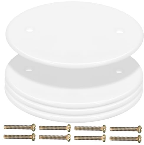 Angoily 4stücke Runde Deckenabdeckung Material Vielseitig Für Wohnhäuser Büros Oder Gewerbeflächen Geeignet Verdeckt Unattraktive Elektrische Vorrichtungen Und Öffnungen Einfache Installat