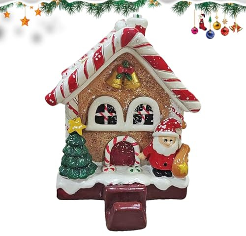 Soporte para calcetines de Navidad, decoración de casa de vacaciones, adorno de sala de estar, estante festivo de Navidad, colgadores surtidos de resina, decoración de Navidad para bufandas, bolsos