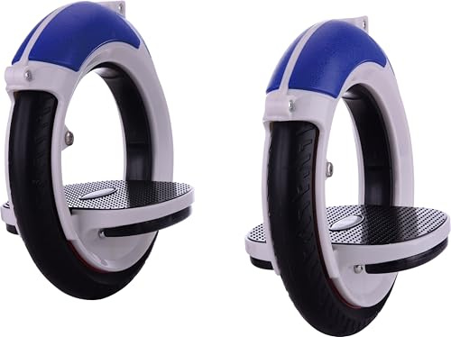 Boardless Skateboard självgående balans-skridskor för vuxna och tonåringar – lätt dubbelhjulsdesign med halkfria pedaler för park/gata hoverboard skridskor (blå)