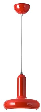 NICRX Moderne bunte Pendelleuchte mit E27-Fassung und 150cm verstellbarem Kabel,Hängelampe aus Metall mit Lackierung für Küche,Esszimmer,Schlafzimmer,Kinderzimmer oder Café Deckenleuchte (Rot)