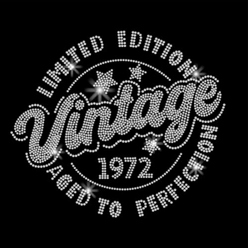 SUPERDANT Vintage Strass Transfer zum Aufbügeln Limitierte Auflage | Bügelbild Strass Hotfix, Aufbügelaufkleber Glitzernde, Für T-Shirts Kleidung Tragetaschen Jacken, DIY Kunsthandwerk