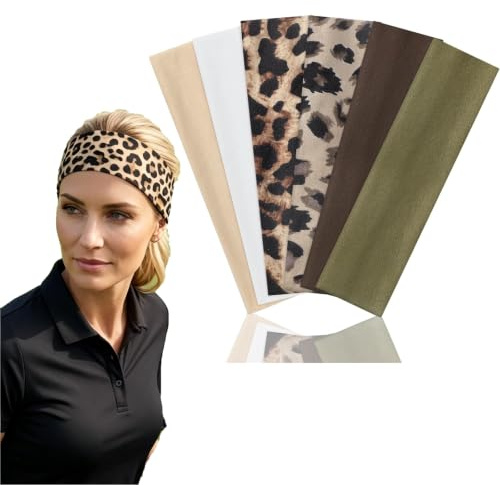 6 Stück Haarband Damen, Sport Haarband rutschfest, Stirnband Damen Sport für Yoga Fitness Joggen, Bequemes Haarband für Frauen, 6 Farben Inklusive