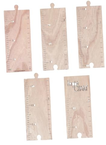FUNOMOCYA Kinderzimmer Holz Wachstumsmaßstab Wanddekoration DIY Wandornament Messlatte Bohren Einfache Montage Geruchlos Modernes Design für Mädchen Jungen