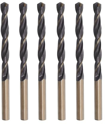 Misuyue 6pcs Metal Drill Bits, 8mm HSS Carbide Twist Drill Bit Sets