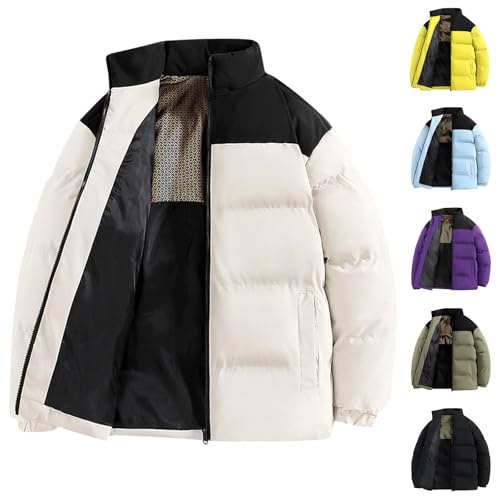 KOG Winterjacke Herren Steppjacke Wintermantel Warme Dufflecoat Daunenjacken Bekleidung Junge Windbreaker Dicke Cordjacke Hoodie Jacke Fahrradmantel Herbst Festival Jacke Baumwolle Trainingsjacke