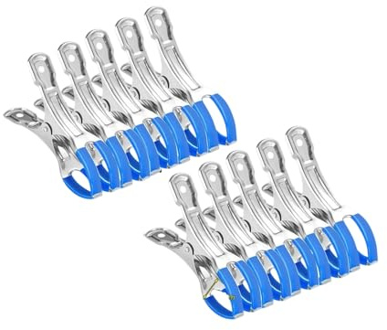 INSEOWI 10 pezzi. Morsetti A Molla Sospensione In Acciaio Inox Clip Copertura Piscine A Prova Con Maniglie Clip Copertura Piscina Installazione Rapida