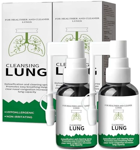 2pcs Her-bal Spray Cleansing Lung, Breath Freshening Sprays, Lung Exerciser for Mild and Cleaner, Powerful Lungs Support, Natural Respiratory Cleanse & Breathe Spray,