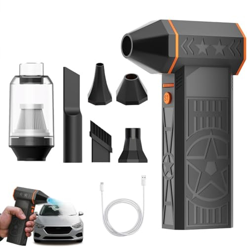 2026 Upgrade Frostbazer 5000W Snow Blower, Elektrische Staubgebläse, Super Power Cordless Air Duster, 3-Gang einstellbare Mini-Gebläse, Portable Suptruck Blower Staubgebläse für Computer, Auto