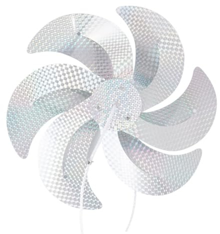 YARNOW Moulin à Vent Réfléchissant pour Oiseaux en Plein Air Moulin à Vent Anti-Oiseaux Rotatif 1 Pièce Adapté pour Jardin Verger et Étang Solide et Facile à Installer Décoration
