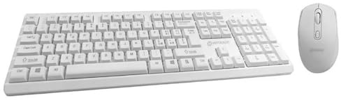 Vetrineinrete® Tastiera più mouse Wireless senza fili con design moderno connessione stabile 5 colori disponibili (Bianco)