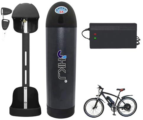 JHKJ Batería de Litio para Bicicleta eléctrica de 24 V, 36 V, 48 V, 8 Ah, 10 Ah, 13 Ah, 15 Ah, 17,5 Ah y 18 Ah. Batería de Bicicleta eléctrica de 36 V y 48 V con Forma de Botella.