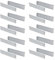 Emuca - Herrajes para cajón 118x500mm, Kit de cajón (2 costillas laterales, guias correderas de caída y enganches delanteros), gris metalizado, Lote de 10