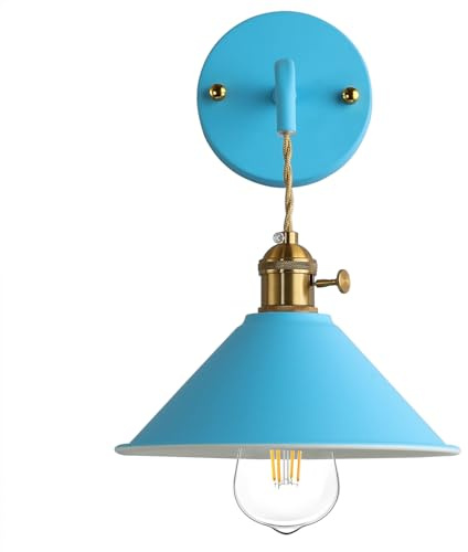 Azanaz Vintage Wandlampe Reto Wandleuchte E27 Antik Wandlicht Metall | Ideal als Akzentlicht für Flurlampe Wandbeleuchtung für Wohnzimmer Schlafzimmer Flur Balkon Garten Treppen