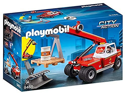 PLAYMOBIL City Action 9465 Feuerwehr-Teleskoplader, Ab 5 Jahren