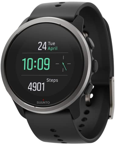 Suunto 5 Peak Leichte und kompakte GPS-Sportuhr mit 100 h Batterielaufzeit und Herzfrequenzmessung am Handgelenk, Alarm