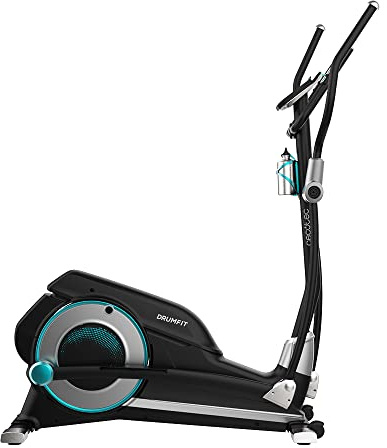 Cecotec Bicicletta Ellittica DrumFit Elliptical 9000 Eir Pro. Resistenza Magnetica Regolabile con Motore, Monitor LCD con Supporto per Dispositivi, Ruote di Trasporto, Bottiglia e Portabottiglie