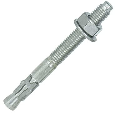 Isolbau Bolzenanker Stahl A2 - Stahlanker aus verzinktem Edelstahl A2 Inox - M16 x 125 mm, fixierbare Dicke: 20 mm - 50 Stück