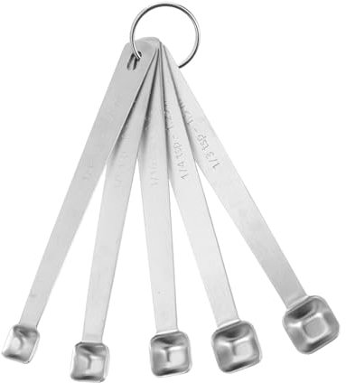 OUNONA Tiny Measuring Spoons Square Kitchen Spoons Measure Cups for Cooking Baking