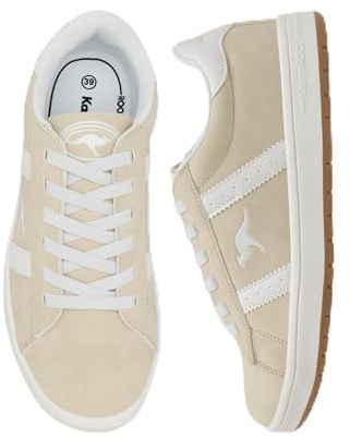 KangaROOS K-ca Miles Os Basket, Beige Blanc, 35 EU