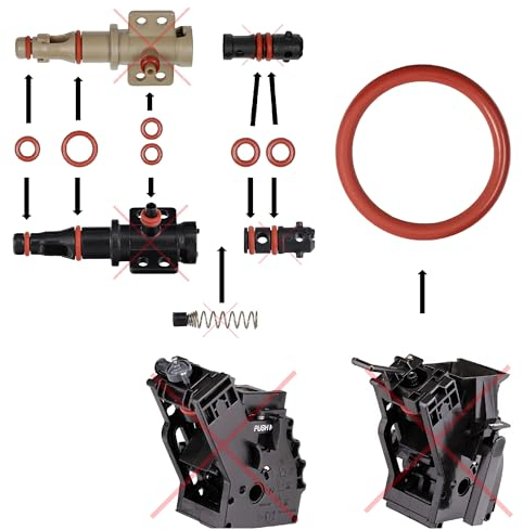 Snapworld-Kaffee Joints toriques pour machines à café Philips Saeco Gaggia - Joints d'étanchéité pour groupe de percolation - Valve d'écoulement pour les modèles RI EP HD SM SUP - Set 49