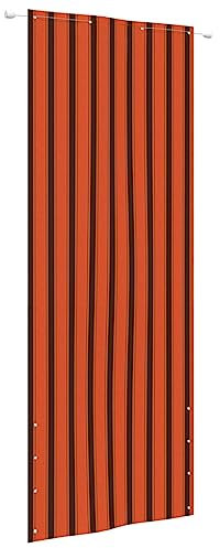 LLEZKBR Balkonsichtschutz orange und braun 80x240cm Oxford Stoff