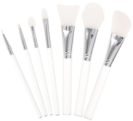 Happyyami 7stücke Kosmetikpinsel Acrylgriff Und Silikonkopf Für Gesichtsmaskenpinsel Damenkosmetikzubehör Für Praktisches Make-up Leicht Tragbar Geeignet Für Hauttypen