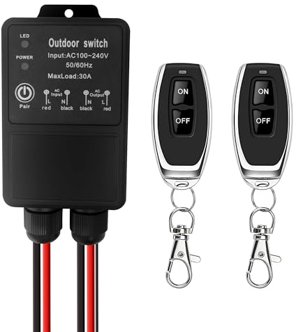 Interrupteur sans fil AC220 V avec télécommande, interrupteur à distance, relais 30 A, récepteur, interrupteur d'éclairage sans fil 230 V, relais à distance pour lampe, porte roulante, pompes