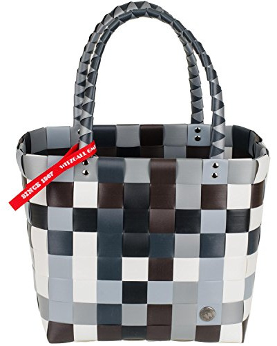 ICE-BAG Evergreen Original Shopper 5009 Witzgall Einkaufskorb 33x28x18cm grau-weiss-braun