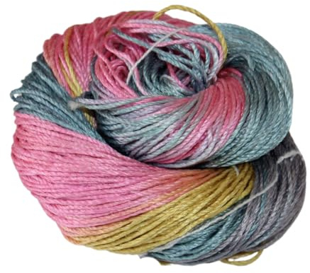 Knitsilk - Hilo de seda de 3 capas, 100% seda de morera, perfecto para tejer, ganchillo y tejer, hilo de seda de calidad porã proyectos de creación de lujo (50 gramos, 260 yardas, lirio tigre)