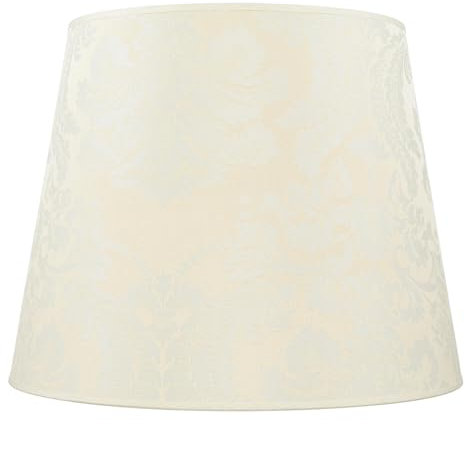 XL Lampenschirm Stoff in Ecru für Stehlampen Wohnzimmer H:30 cm E27 blendarm gemütlich konischer Leuchtenschirm WILLOW