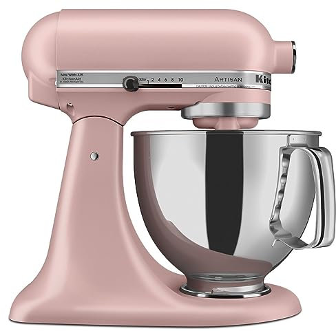 KitchenAid Artisan Series KSM150PS - Batidora de pie inclinable de 5 cuartos de galón, rosa seca