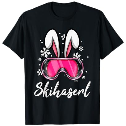 Skihaserl Apres Ski Skihase Skifahren Party Skihäschen T-Shirt