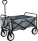 tectake® Carretilla Plegable con Ruedas, Carrito de Playa, Carretilla de Mano Robusta con Lona Extraíble, Ruedas 360°, Carro Jardin hasta 80 kg de Carga, Carro Herramientas Plegable - Gris