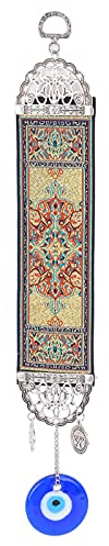 Decoraciones de Mal de Ojo para el hogar, Colgante de Amuleto de Mano de Hamsa para Buena Suerte y protección, Colgante de Amuleto de decoración de Mal de Ojo Azul para Colgar en la Pared(#1)
