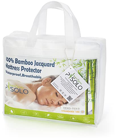 PISOLO Coprimaterasso Impermeabile in Bambù 90x200, lussuoso comfort traspirante, igienico antiacaro, super protettivo, barriera antigoccia, morbido e silenzioso