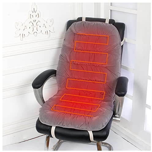 Heated Chair Cushion, Heated Seat Cushion for Office Chair, 9 Level Heating & 2 Timing Setting, Super Soft Heat Chair Cushion for HIPS and Back Pain Relief Gray A