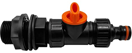 3/4 Water Butt Connector Ultimate Set - Control Water Flow with Built-in Valve and Secure Thread Connection with Additional Washer - Perfect for Water Butts and Storage Tanks. Set by MYPURECORE
