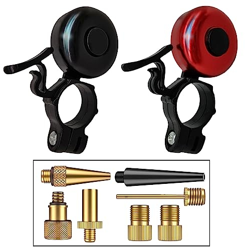 Campanello per Bicicletta Bambini Mini, Campanello Bici con Suono Forte 2 Classico, Bike Allarme Clacson, Campana per Bicicletta, Scooter, MTB, con Adattatore per Valvole (per Manubri da 22-24 mm)