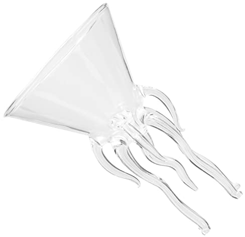 Octopus Cocktail Glass Martini Jellyfish Glasses Wine Glasses Champagne Glasses Beverage Cups Drinkware Bar Goblet Whiskey Tumbler for Wedding Party Banquet Bar Pink