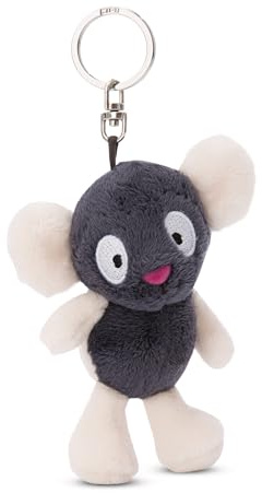 NICI Schlüsselanhänger Lemur Ruffi 10cm grau - Nachhaltiger Begleiter Kuscheltieranhänger mit Schlüsselring für Schlüsselband, Schlüsselbund & Schlüsselhalter